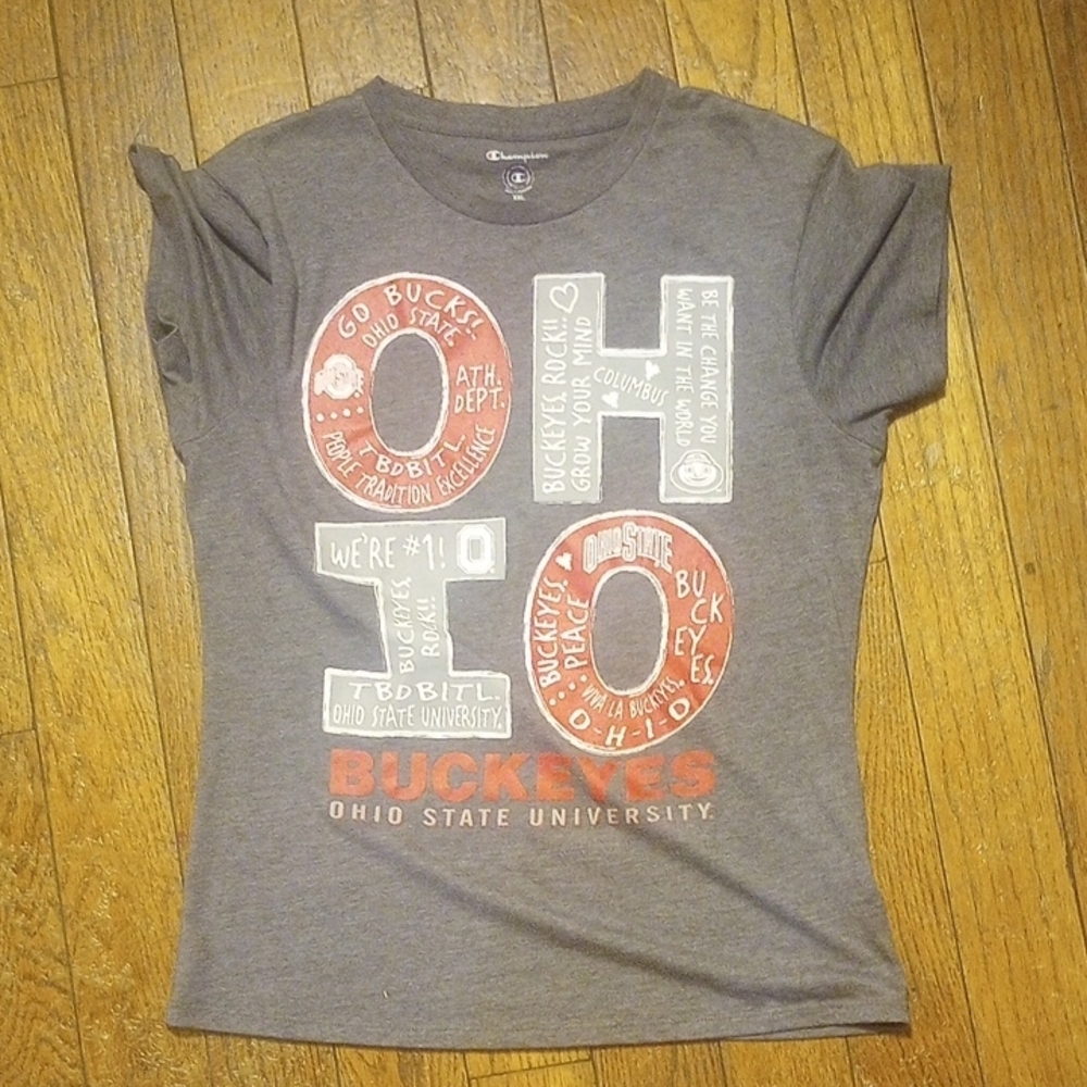 Champion Gray Ohio State Buckeyes T-Shirt